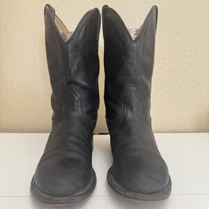 Boulet Womens Cowgirl Western Boots Black 1020 Size 7C Wide Width Made In Canada